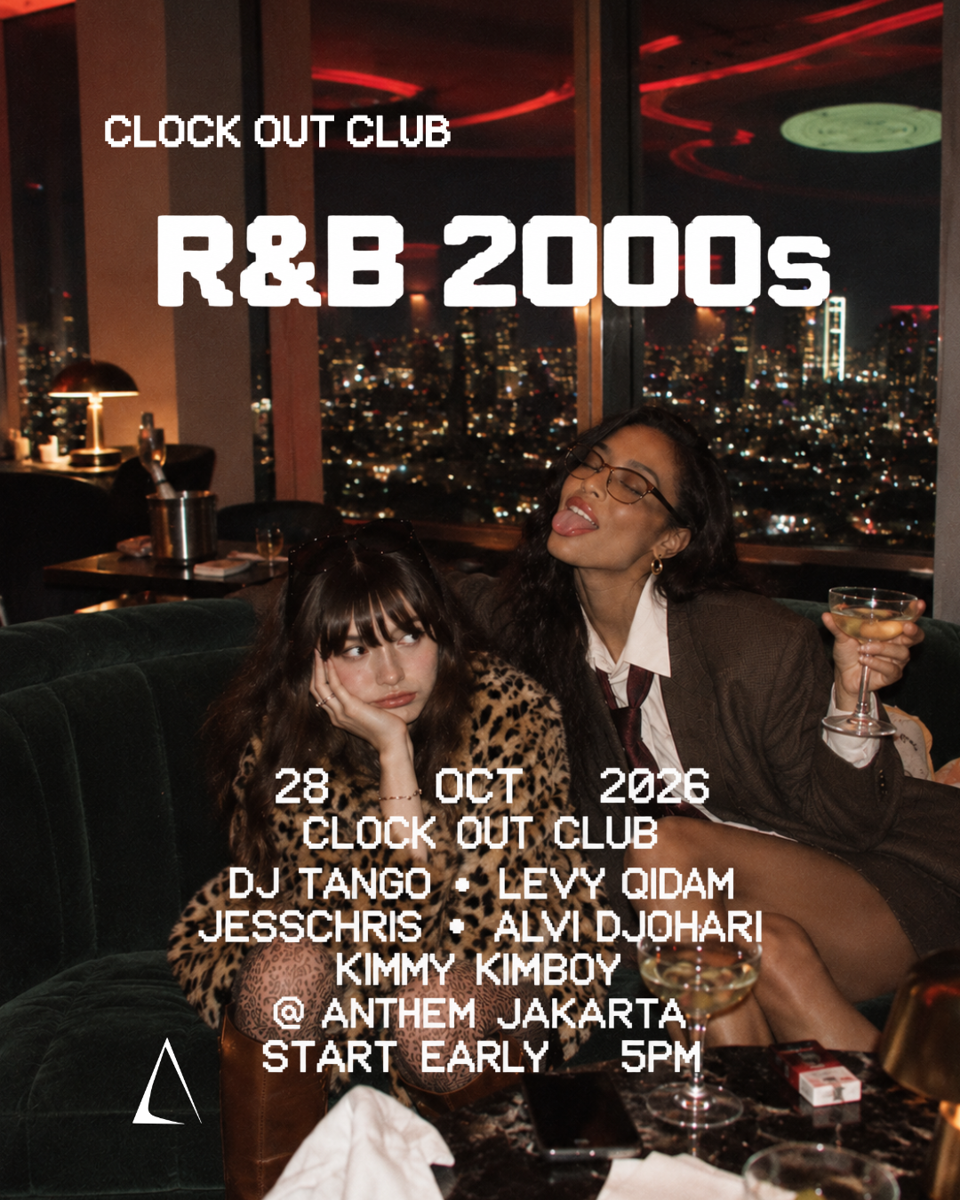 Clock Out Club R&B 2000s — 28 October 2026, Anthem Jakarta, starts 5 PM